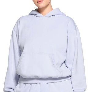 SKIMS COTTON FLEECE CLASSIC STRAIGHT LEG PANT PERIWINKLE SIZE M